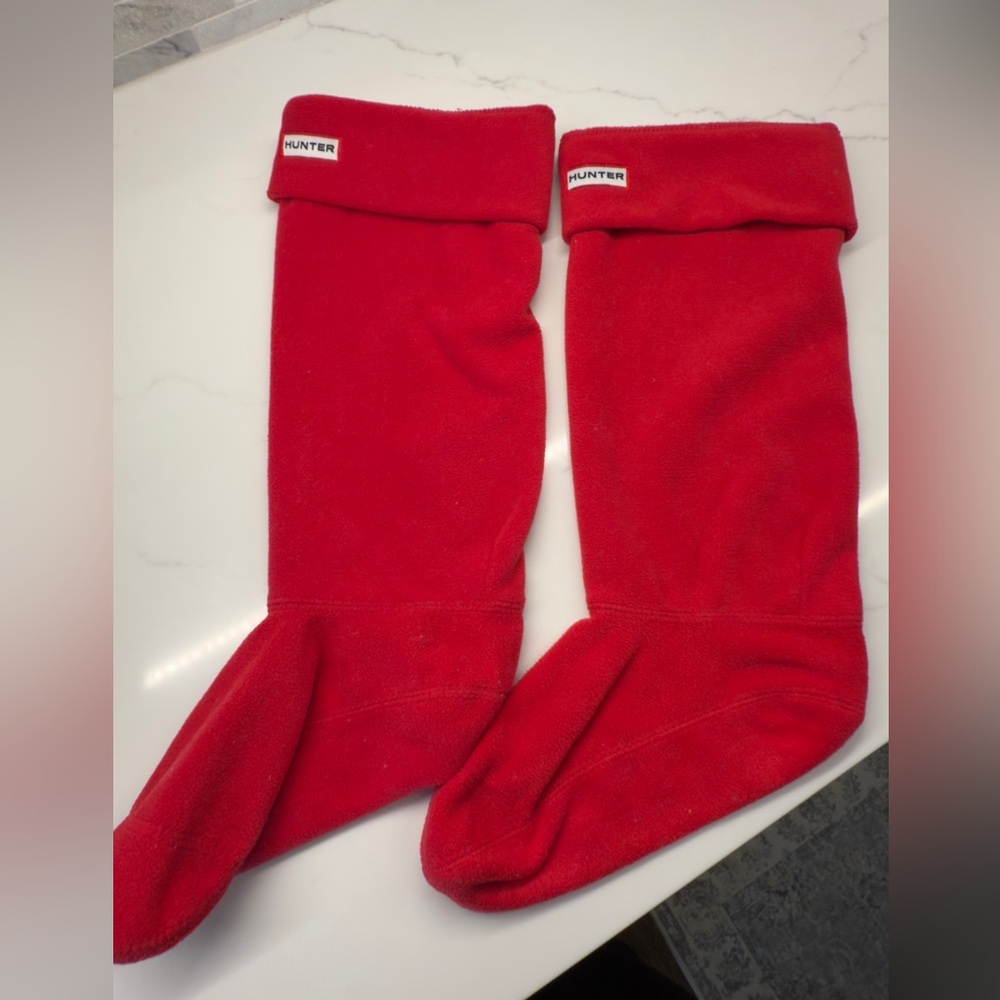 Hunter Tall boot socks-liners. Color is hot pink